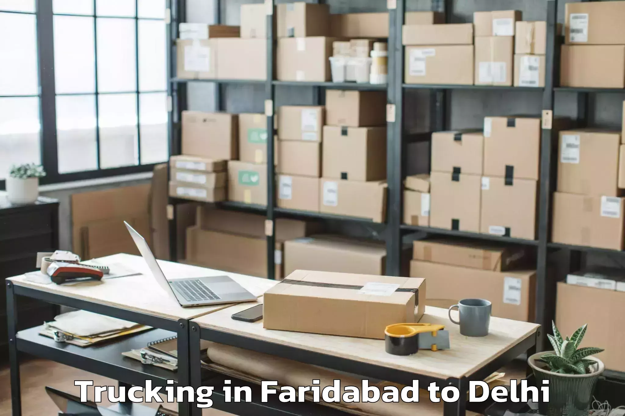 Trusted Faridabad to Indira Gandhi International Ai Trucking